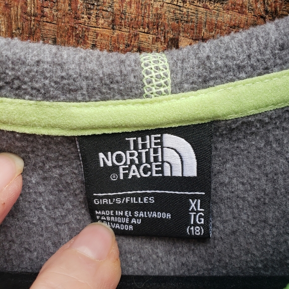 2/$15 North Face Zip Up Sweatshirt Jacket Girls Size XL (18) - Picture 6 of 6